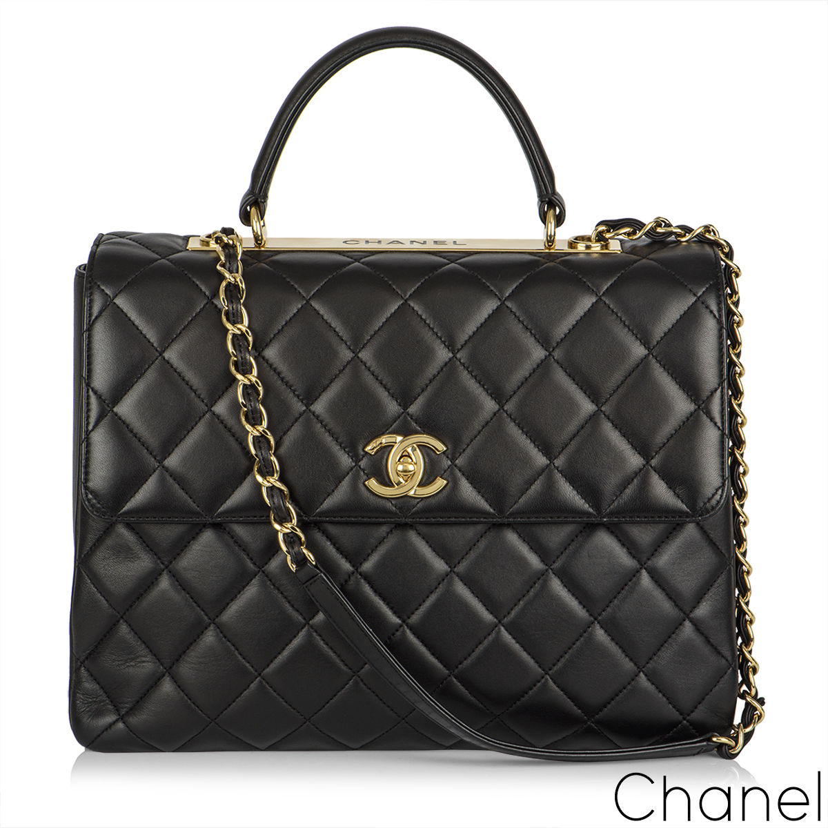 Chanel Large Black Trendy CC Flap Bag | Rich Diamonds
